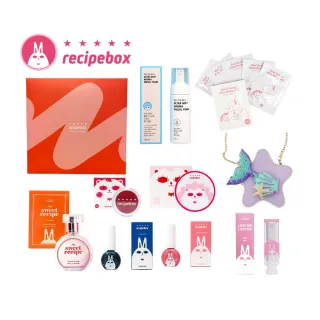 【Recipebox】韓國 兒童彩妝禮盒套組 豪華套組setB(兒童化妝品/天然彩妝/可撕式指甲油/兒童彩妝/美妝禮盒)