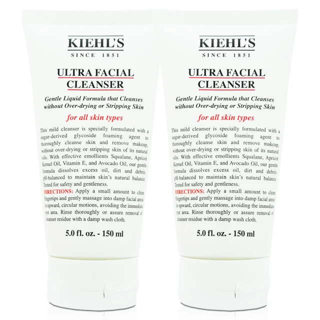 Kiehl’s 契爾氏 冰河保濕潔面乳 150ml*2(百貨專櫃貨)