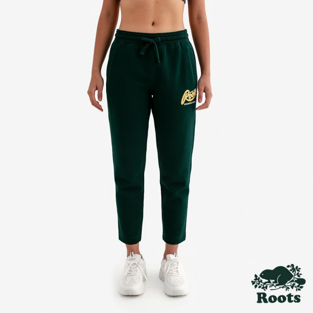 Roots Roots女裝- SPORTING GOODS SLIM 棉褲(深綠色)