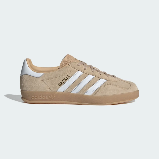 adidas 愛迪達 GAZELLE INDOOR 運動休閒鞋(IH5482 女鞋 ORIGINALS復古運動休閒鞋 奶茶色)