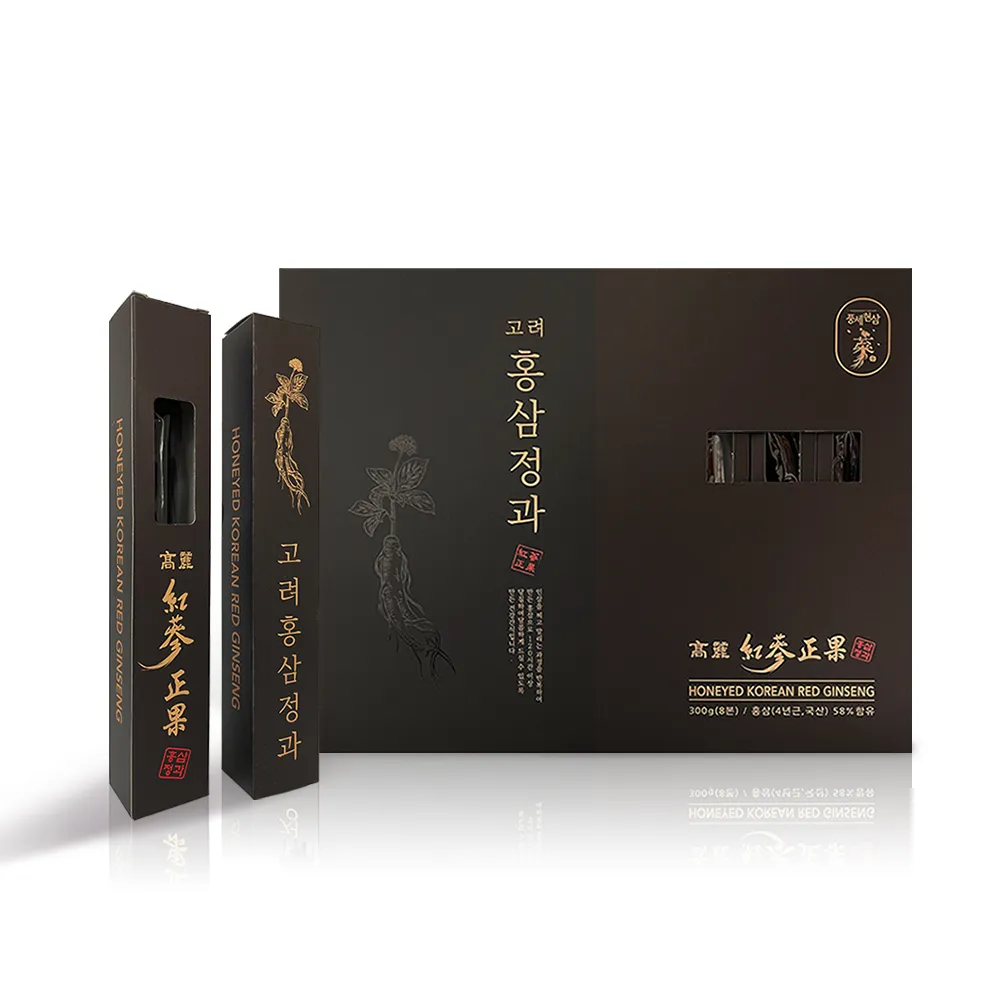 【振興高麗人蔘】高麗紅蔘正果8株禮盒*2入組(保留了整株紅蔘精華及香氣)