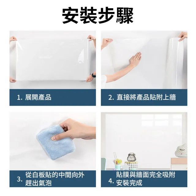 【QLZHS】靜電吸附式墻面白板貼 60*200/45*300公分 培訓寫字板 塗鴉墻 可擦寫軟畫板 留言板 手寫板
