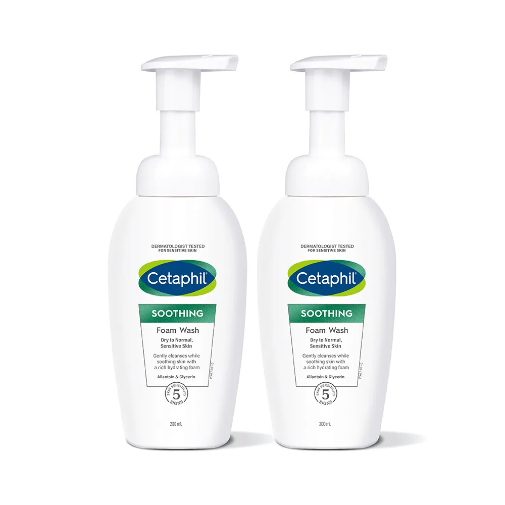 【Cetaphil 舒特膚】官方直營 舒新潔面泡泡 200ml*2入(小雲朵/洗臉慕斯/敏感肌/胺基酸/B3/B5/乾燥泛紅)