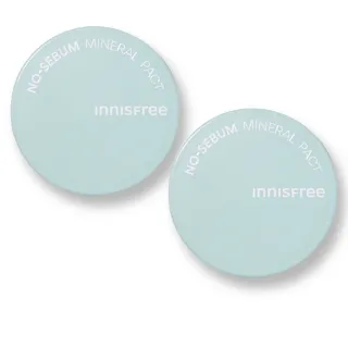 【INNISFREE】無油無慮礦物控油蜜粉餅 8.5g(2入組)