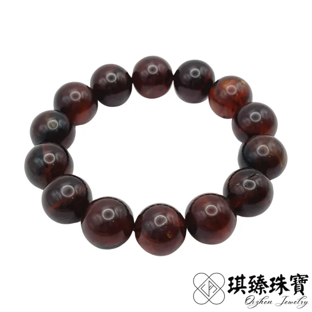 【琪臻珠寶】天然琥珀蜜蠟血珀棕珀手珠手串(13mm圓珠_原礦血珀棕珀_有天然礦缺_618狂歡節_限時搶購)