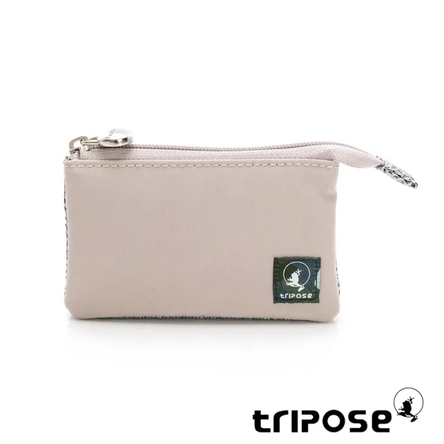 【tripose】漫遊系列岩紋簡約微旅萬用零錢包(沙漠灰)