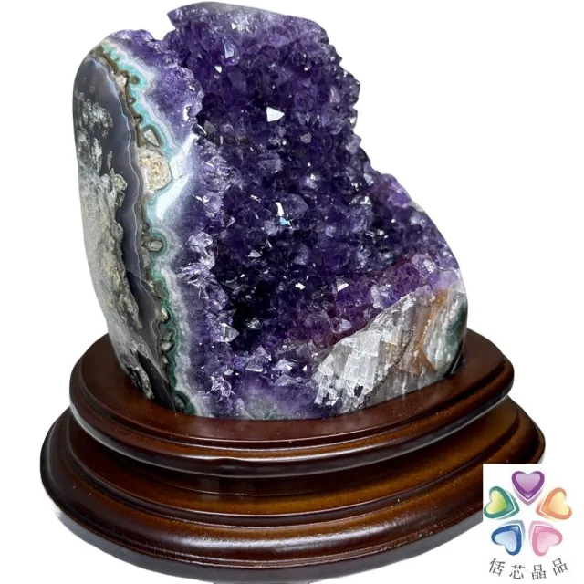 【恬芯晶品】PJ12烏拉圭方解石水晶開運外來財(紫水晶消磁淨化財運財位招財招貴人紫晶鎮新年禮物新春)