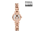 【FOSSIL 官方旗艦館】Carlie系列 優雅羅馬時刻手錶手鍊套組 不鏽鋼鍊帶 28MM(2色可選)