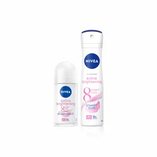 【NIVEA 妮維雅】止汗亮白系列噴霧150ml/乳液50mlx3入(長效止汗)