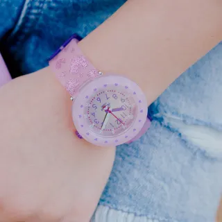 【Flik Flak】兒童錶 閃耀粉粉心 LOVAXUS 兒童手錶 兒童禮物 瑞士錶(36.7mm)