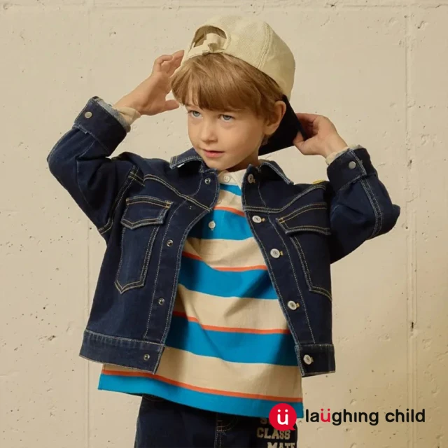 laughing child 童裝-SPIDEY系列橫條紋上