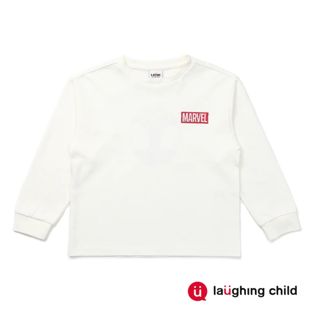laughing child 童裝-SPIDEY系列蜘蛛人大 laughing child 童裝-SPIDEY系列蜘蛛人大頭印花上衣(白色)