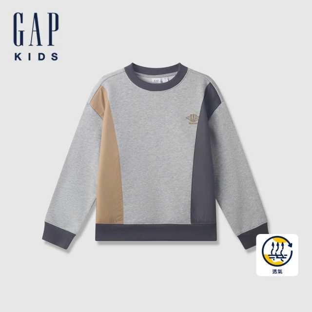 GAP 男童裝 Logo純棉印花圓領短袖T恤-紅色(7083