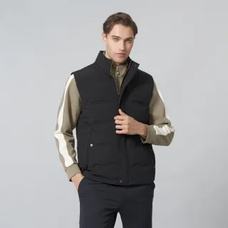 【pierre cardin 皮爾卡登】休閒服飾 男款 都會休閒保暖羽絨背心-黑色(5245372-99)