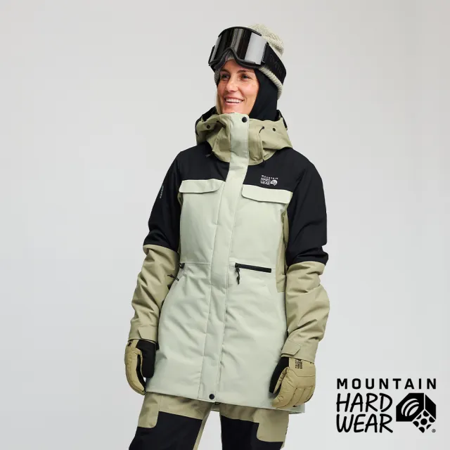 【Mountain Hardwear】Powder Maven™ Parka 滑雪防水化纖連帽長版外套 女款 鼠尾草白/螳螂綠/黑 #2092921