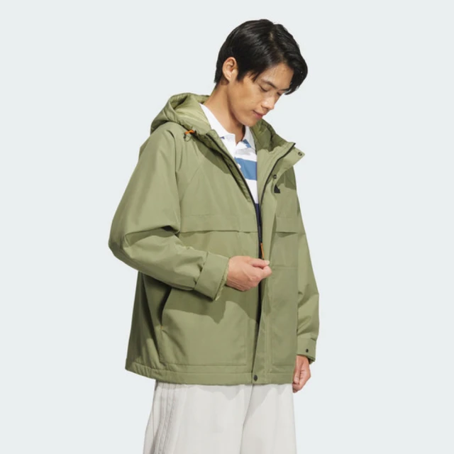 adidas 愛迪達 外套 男款 運動連帽外套 防風 保暖 亞規 TH WARM JKT 綠 JI6842(S2839)