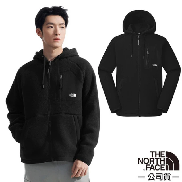 The North Face 男 保暖刷毛連帽外套_亞洲版型.休閒運動夾克(81SE-JK3 宇宙黑)