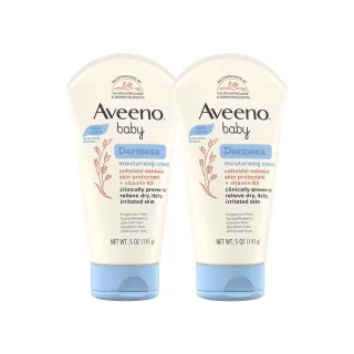 【Aveeno 艾惟諾】嬰兒燕麥益敏修護霜2入組(141gX2_嬰兒乳液)