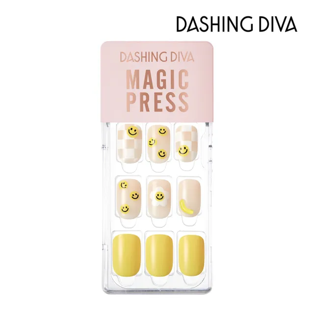 即期品【DASHING DIVA】MAGICPRESS薄型美甲片_笑臉飛揚(免照燈 可修剪250901)