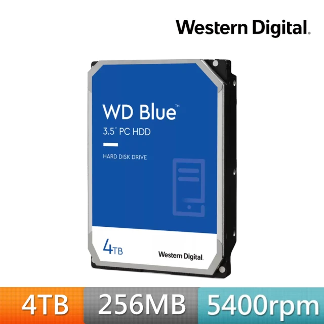 WD 威騰 9入 送 960GB SATA ★ 藍標 4TB 3.5吋 5400轉 256MB 桌上型 內接硬碟(WD40EZAX)