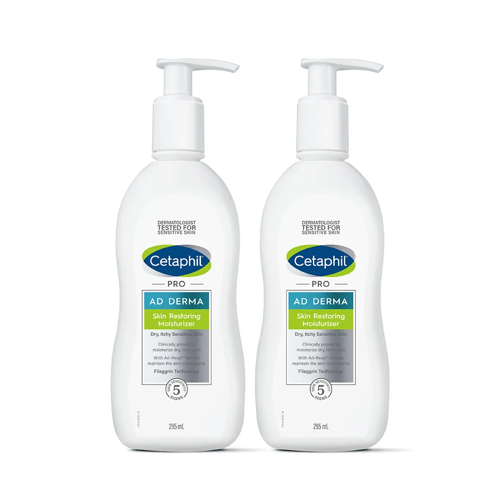 【Cetaphil 舒特膚】雙11限定★官方直營 AD益膚康修護滋養乳液 295ml*2入(臉部身體乳液/益膚保濕)