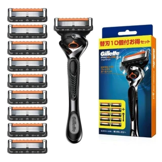 【Gillette 吉列】mo獨家☆ProGlide無感系列刮鬍刀(小黑磚同系列1刀架10刀頭)