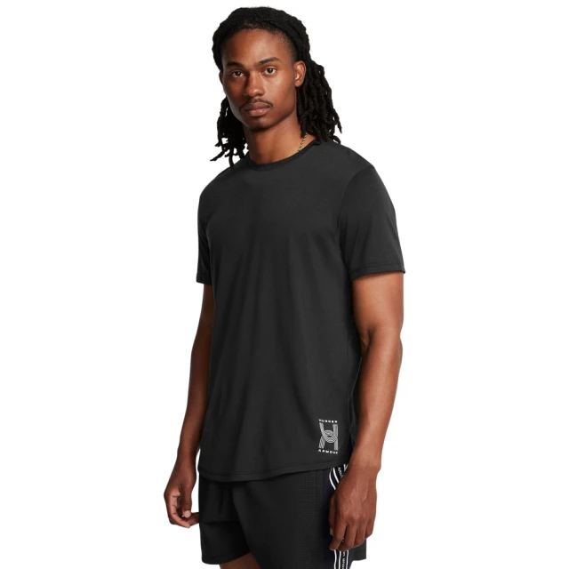 UNDER ARMOUR UA 男 RUN ANYWHERE 短袖T-Shirt_1386617-001(黑色)