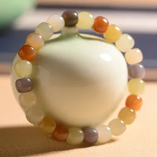 【MoonDy】和田玉手鍊 玉手環 玉石手串 佛珠手鍊 多寶手串 老型珠手鍊 氣質手鍊 避邪手鍊