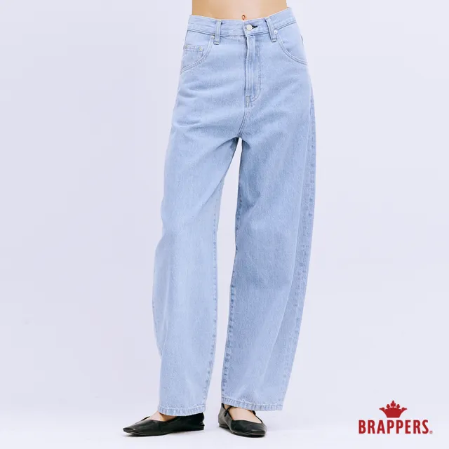 【BRAPPERS】女款 Boy friend系列-全棉錐形牛仔褲(淺藍)