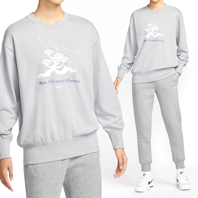 NIKE 耐吉 PHNX FLC OS Crew GCEL 女款 灰色 運動 休閒 毛圈布 大學T 長袖 HQ4737-012