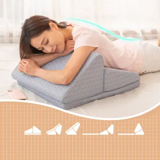 【日本旭川】人體工學多用途折折墊-2色可選(放鬆支撐墊/運動輔助墊/居家伸展墊/術後靠墊)