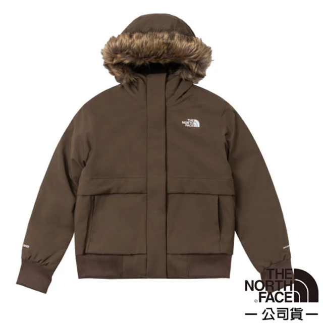 The North Face 女 DRYVENT 保暖防風防水透氣連帽羽絨外套_亞洲版型.大衣(83SV-1OI 棕色)