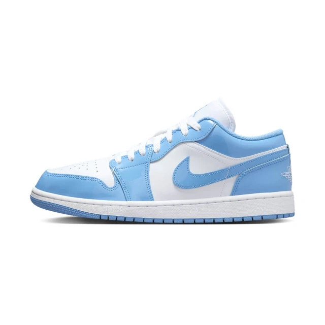 NIKE 耐吉 Air Jordan 1 Low SE 男鞋 北卡藍色 漆皮 AJ1 喬丹 低筒 休閒鞋 FZ2138-114