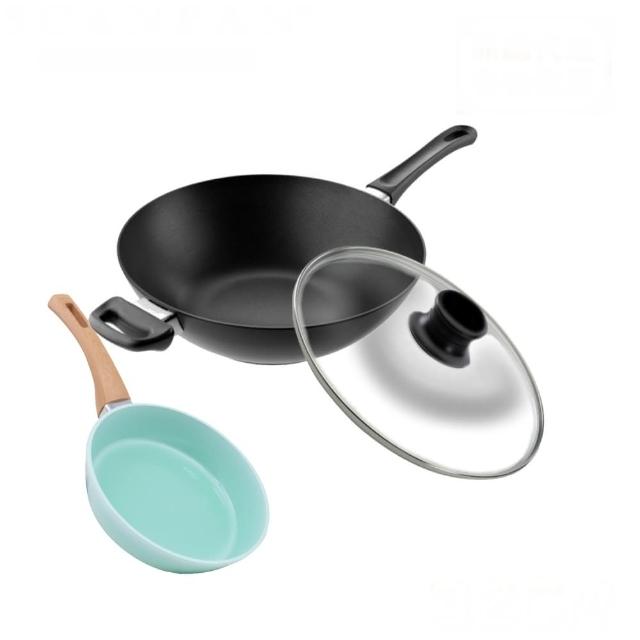 【SCANPAN】經典系列單柄炒鍋36CM(送24公分平底鍋)
