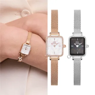 【Daniel Wellington】Quadro Mini Charm Bezel 15.4x18.2mm(兩色任選)