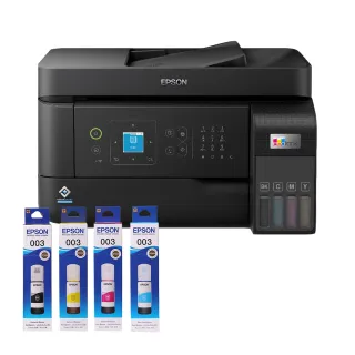 【EPSON】搭1組T00V原廠1黑3彩墨水★L5590 雙網傳真智慧遙控連續供墨複合機(2年保固組)