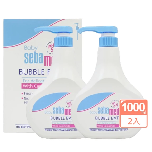 SEBAMED 嬰兒泡泡浴露1000ml二入組(盒裝航空版)