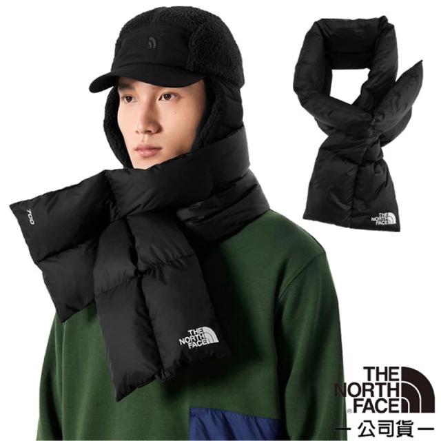 The North Face 戶外舒適保暖鵝絨羽絨圍脖.圍巾/700蓬鬆度鵝絨填充(89WJ-JK3 宇宙黑)