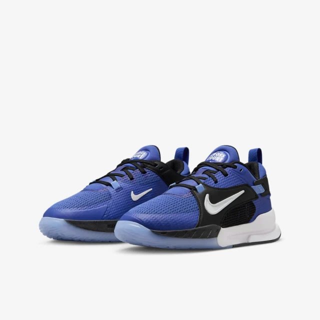 NIKE 耐吉 籃球鞋 女鞋 大童 運動鞋 緩震 KIDS CROSSCOURT GS 藍黑 FN2231-400(3C5079)