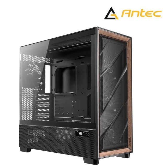 Antec FLUX PRO E-ATX 電腦機殼(黑色/TYPE-C/溫度顯示)