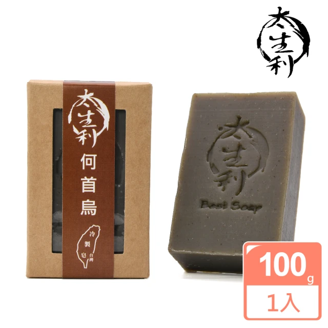 太生利 100%台灣冷製何首烏洗頭手工皂100g