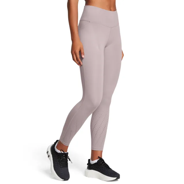 【UNDER ARMOUR】UA 女 Launch Elite涼感系列 緊身九分褲_1383367-015(灰紫色)