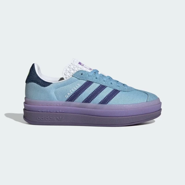 adidas 愛迪達 Gazelle Bold X KS W 女 休閒鞋 運動 經典 三葉草 厚底 聯名 藍紫(IG4339)