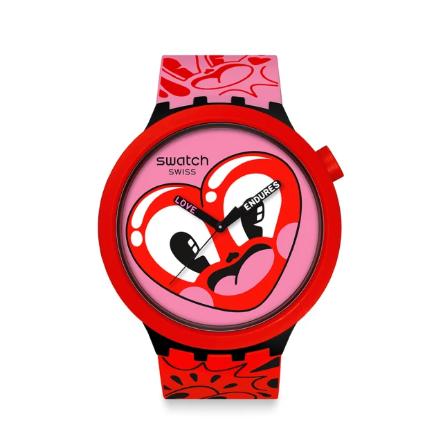 SWATCH BIG BOLD系列手錶 HATTIE S HEART 男錶 女錶 手錶 瑞士錶 錶(47mm)