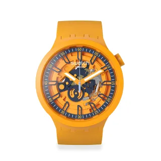 【SWATCH】FRESH ORANGE 大錶面手錶/男錶/女錶/瑞士製造 SB01O101(47mm)