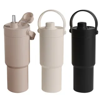 【SUNLY】大容量陶瓷內膽保溫杯735ML 手提冰霸杯 保冷保溫杯(雙飲杯/隨行杯/咖啡杯/保冰杯)