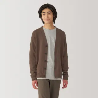 【MUJI 無印良品】男大豆纖維中密織V領開襟衫(共4色)