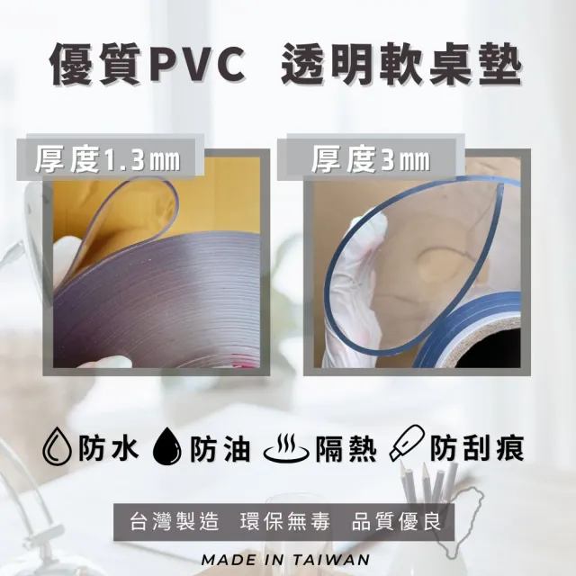 透明桌墊 60*120cm 厚2mm PVC軟玻璃透明桌墊(透明桌墊 塑膠桌墊 PVC桌墊 茶几墊 餐桌墊)