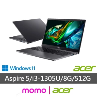 【Acer 宏碁】15.6吋i3輕薄筆電(Aspire 5/A515-58P-30EZ/i3-1305U/8G/512G/W11)