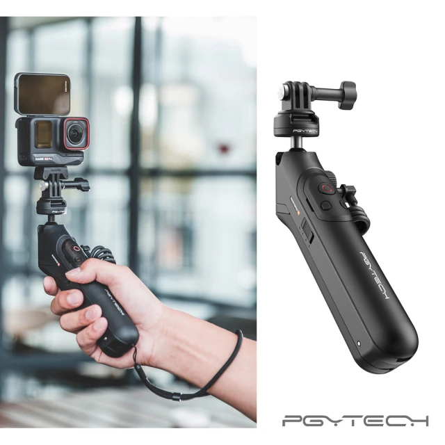 Insta360 ACE PRO 翻轉螢幕廣角運動相機 + PGYTECH CapLock 螳螂充電握把(公司貨-贈128GB記憶卡)